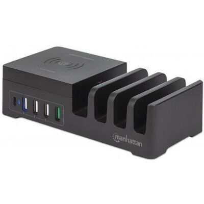 Stazione di ricarica Manhattan 102230 - Wireless, USB-C, USB-A Stazione di ricarica Manhattan 102230 - Wireless, USB-C, USB-A