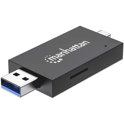 Manhattan 102735 Kartenleser - USB 3.2 Gen 1 - Schwarz & Transparent Manhattan 102735 Kartenleser - USB 3.2 Gen 1 - Schwarz & Transparent