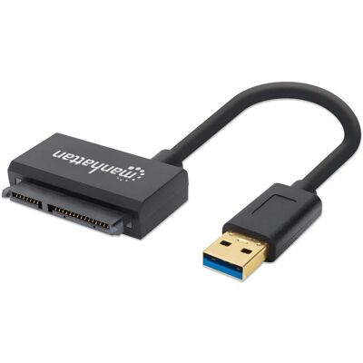 Manhattan 130424 USB-A to SATA 2.5" Adapter Cable - Black - Interface Card Manhattan 130424 USB-A to SATA 2.5" Adapter Cable - Black - Interface Card