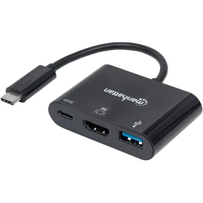 Manhattan Manhattan 152037 Laptop Docking Station - Schwarz Manhattan Manhattan 152037 Laptop Docking Station - Schwarz
