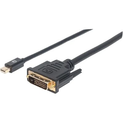Manhattan 152150 Video Kabeladapter - 1,80M Mini DisplayPort auf DVI-D Schwarz Manhattan 152150 Video Kabeladapter - 1,80M Mini DisplayPort auf DVI-D Schwarz