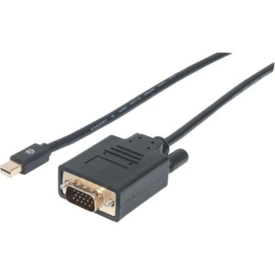 Adaptateur VGA Manhattan pour Mini DisplayPort - 1,8m - Publicité Adaptateur VGA Manhattan pour Mini DisplayPort - 1,8m - Publicité