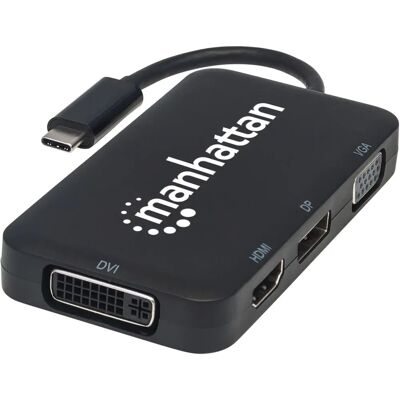 Station d'accueil USB-C Manhattan - 4 Ports - Noir - Ordinateur Portable Type-C Station d'accueil USB-C Manhattan - 4 Ports - Noir - Ordinateur Portable Type-C