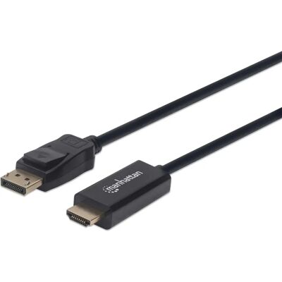 Manhattan DisplayPort till HDMI-kabel - 1,8 m - Svart - Videokabel Manhattan DisplayPort till HDMI-kabel - 1,8 m - Svart - Videokabel
