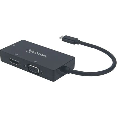 Manhattan USB-C Multiport-Adapter - 4K HDMI DVI VGA Manhattan USB-C Multiport-Adapter - 4K HDMI DVI VGA