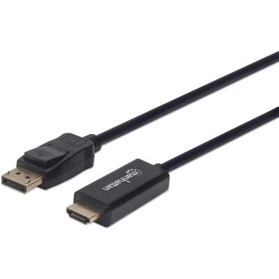 Manhattan DisplayPort til HDMI-kabel - 1m - Sort - Videokabeladapter Manhattan DisplayPort til HDMI-kabel - 1m - Sort - Videokabeladapter