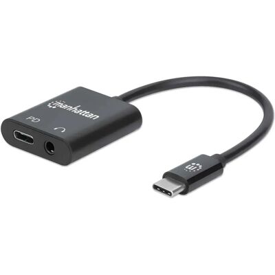 Adaptateur Audio et Power USB-C Manhattan - Supporte 60W Adaptateur Audio et Power USB-C Manhattan - Supporte 60W
