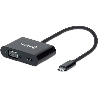 Adattatore Manhattan USB-C a VGA e Power Delivery - 1024x768 - Nero Adattatore Manhattan USB-C a VGA e Power Delivery - 1024x768 - Nero