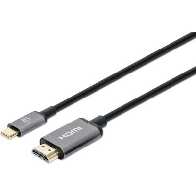 Manhattan câble USB-C à HDMI 4K/60Hz 1M - Adaptateur vidéo - Publicité Manhattan câble USB-C à HDMI 4K/60Hz 1M - Adaptateur vidéo - Publicité
