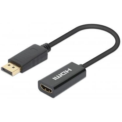 Manhattan 153713 Kabeladapter - DisplayPort till HDMI 4K Manhattan 153713 Kabeladapter - DisplayPort till HDMI 4K