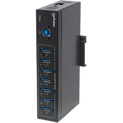 Manhattan 164405 USB-Hub - 7 Ports, Metall, Wandmontage Manhattan 164405 USB-Hub - 7 Ports, Metall, Wandmontage