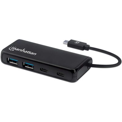 Manhattan Hub USB - USB 3.2 Gen 1, 4 Porte, Nero Manhattan Hub USB - USB 3.2 Gen 1, 4 Porte, Nero
