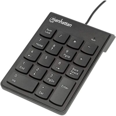 Manhattan Számológép - Vezetékes, USB-A, 18 Gomb - Fekete Manhattan Számológép - Vezetékes, USB-A, 18 Gomb - Fekete