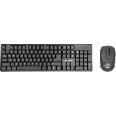 Manhattan 178990 Draadloos Toetsenbord en Muis Set - Zwart Manhattan 178990 Draadloos Toetsenbord en Muis Set - Zwart