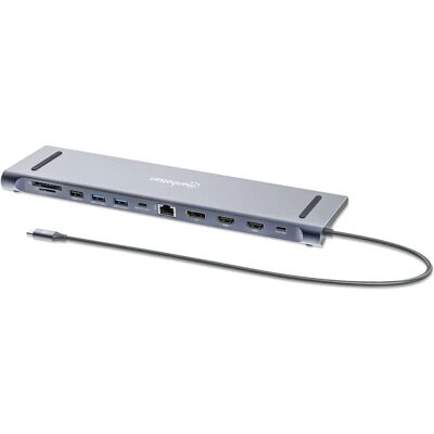 Manhattan 190305 Laptop Docking Station - Unterstützt 3 Monitore 4K@60Hz Manhattan 190305 Laptop Docking Station - Unterstützt 3 Monitore 4K@60Hz