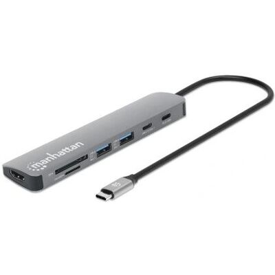 Manhattan 190442 - Laptop Dock - USB 3.2 Gen 1 - Type-C - Grey Manhattan 190442 - Laptop Dock - USB 3.2 Gen 1 - Type-C - Grey