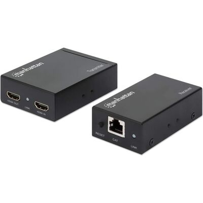 Manhattan AV Extender Kit - HDMI przez Ethernet, Czarny Manhattan AV Extender Kit - HDMI przez Ethernet, Czarny