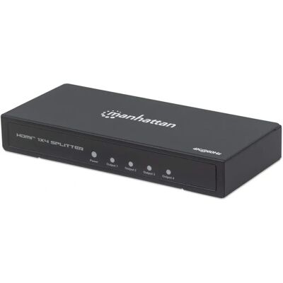 Manhattan HDMI Splitter - 4K 4-Port, Schwarz Manhattan HDMI Splitter - 4K 4-Port, Schwarz