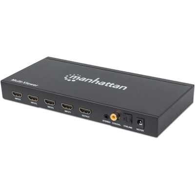 Manhattan 207881 Interruttore Video - 4 Porte HDMI - Nero Manhattan 207881 Interruttore Video - 4 Porte HDMI - Nero