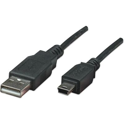 Cavo USB Manhattan - USB 2.0 A Mini-USB B - 4,5m Nero Cavo USB Manhattan - USB 2.0 A Mini-USB B - 4,5m Nero