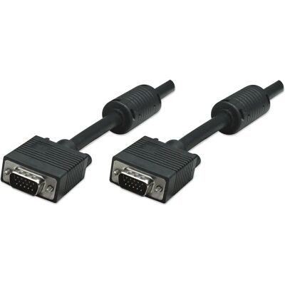 Cavo VGA Manhattan - 4,5M - Nero - Cavo Video VGA Cavo VGA Manhattan - 4,5M - Nero - Cavo Video VGA