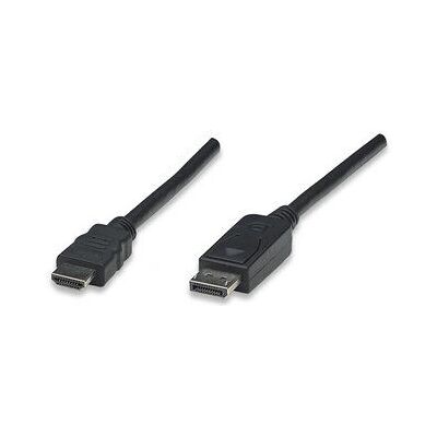 Manhattan HDMI-kabel - 1,8m DisplayPort Svart Manhattan HDMI-kabel - 1,8m DisplayPort Svart