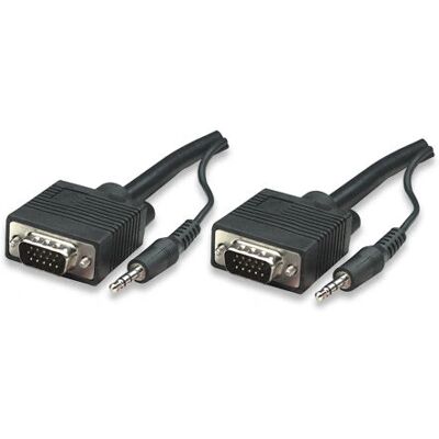Manhattan VGA + Audio Kabel - 10m Manhattan VGA + Audio Kabel - 10m