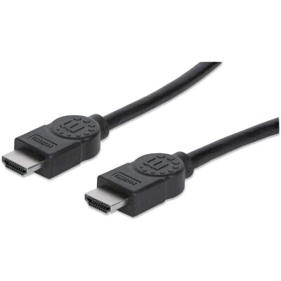 Manhattan HDMI Højhastigheds Ethernet-kabel - 7,5m - Sort Manhattan HDMI Højhastigheds Ethernet-kabel - 7,5m - Sort