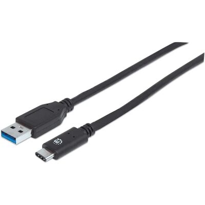 Manhattan USB-Kabel - USB 3.2 Gen 2, 1m, Schwarz Manhattan USB-Kabel - USB 3.2 Gen 2, 1m, Schwarz