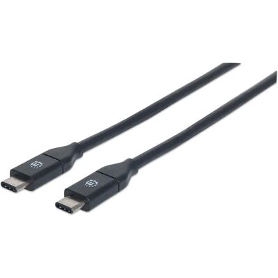 Câble USB-C à USB-C Manhattan - Noir - 10 Gbps - 1m - USB 3.2 Gen 2 - Publicité Câble USB-C à USB-C Manhattan - Noir - 10 Gbps - 1m - USB 3.2 Gen 2 - Publicité