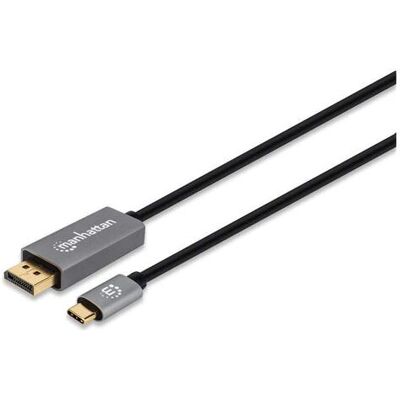 Manhattan USB-C till DisplayPort 1.4 - 8K@60Hz, 3m, Svart Manhattan USB-C till DisplayPort 1.4 - 8K@60Hz, 3m, Svart