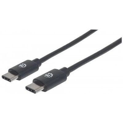Manhattan USB C Kabel - 0,5m, Schwarz, 480 Mbps - USB Typ-C Manhattan USB C Kabel - 0,5m, Schwarz, 480 Mbps - USB Typ-C