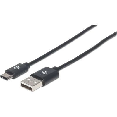 Manhattan USB-C til USB-A Kabel - 3m - Sort - Dataoverførsel Manhattan USB-C til USB-A Kabel - 3m - Sort - Dataoverførsel