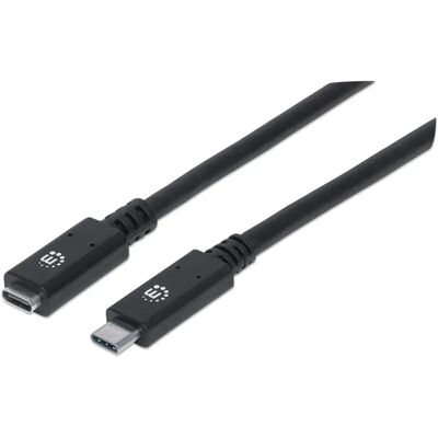 Manhattan USB-C przedłużacz - 0,5m - Czarny - USB 3.2 Gen 2 Manhattan USB-C przedłużacz - 0,5m - Czarny - USB 3.2 Gen 2