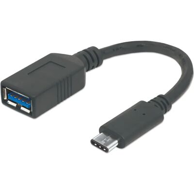 Manhattan Cable USB - 15cm, USB-C a USB-A, Negro - Cable USB Manhattan Cable USB - 15cm, USB-C a USB-A, Negro - Cable USB