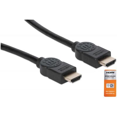 Cavo HDMI Manhattan - 1,8m, 4K@60Hz, Ethernet, Nero Cavo HDMI Manhattan - 1,8m, 4K@60Hz, Ethernet, Nero