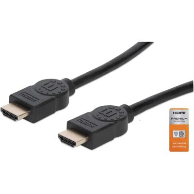 Manhattan 355353 HDMI-Kabel - 4K@60Hz, 3m, Schwarz Manhattan 355353 HDMI-Kabel - 4K@60Hz, 3m, Schwarz
