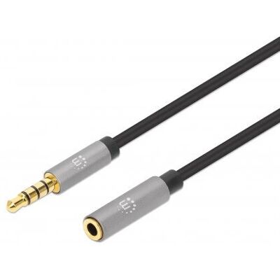 Manhattan Audio Kabel 3,5mm Verlängerung - 3m, Goldkontakte Manhattan Audio Kabel 3,5mm Verlängerung - 3m, Goldkontakte