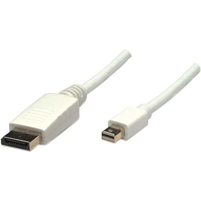 Câble Manhattan 393812 Blanc 2m Mini DisplayPort à DisplayPort - Publicité Câble Manhattan 393812 Blanc 2m Mini DisplayPort à DisplayPort - Publicité