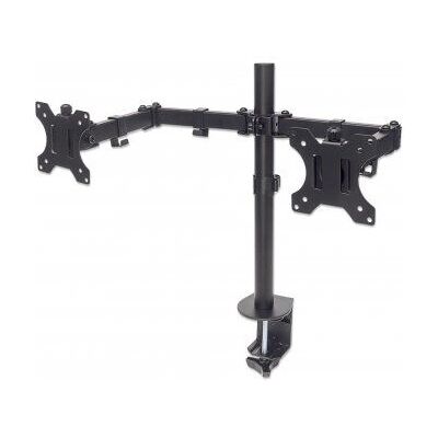Support double pour moniteur Manhattan - Réglable, supporte 32" - Publicité Support double pour moniteur Manhattan - Réglable, supporte 32" - Publicité
