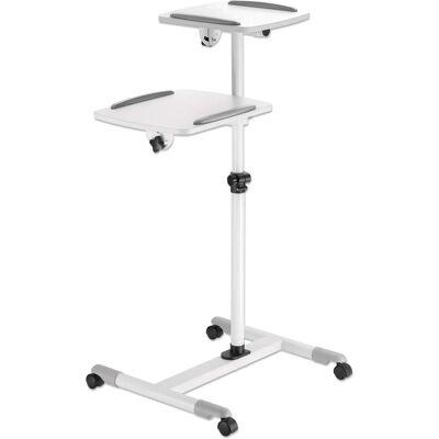 Manhattan Multimedia Cart Grey White Laptop Projector - Cart Manhattan Multimedia Cart Grey White Laptop Projector - Cart