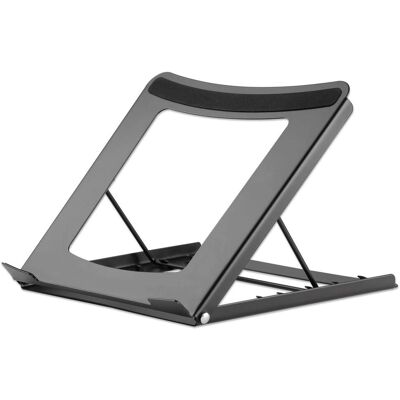 Manhattan Laptop-Ständer - Verstellbar, Stahl, Schwarz - Für Laptop & Tablet Manhattan Laptop-Ständer - Verstellbar, Stahl, Schwarz - Für Laptop & Tablet