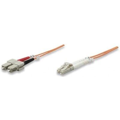 Intellinet 470353 Multimode OM2 fiberoptisk kabel - 1m - LC/SC kontakter - Hög hastighet Intellinet 470353 Multimode OM2 fiberoptisk kabel - 1m - LC/SC kontakter - Hög hastighet
