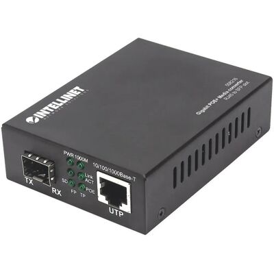Convertisseur multimédia Intellinet 508216 - Noir - Gigabit Ethernet - Publicité Convertisseur multimédia Intellinet 508216 - Noir - Gigabit Ethernet - Publicité