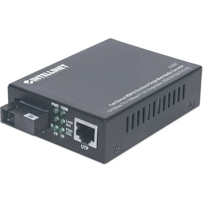 Intellinet 510547 Convertidor de medios de red - 100 Mbps, Negro Intellinet 510547 Convertidor de medios de red - 100 Mbps, Negro