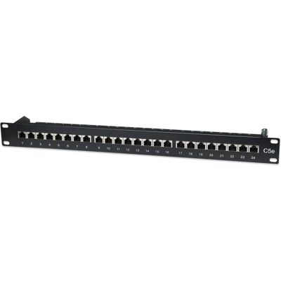 Intellinet 513487 Patch Panel - Copper, 24-Port, Rackmount Intellinet 513487 Patch Panel - Copper, 24-Port, Rackmount