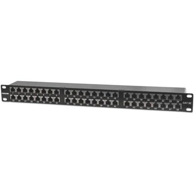 Intellinet 513517 Patch Panel - 48 portar, Svart, 1U Intellinet 513517 Patch Panel - 48 portar, Svart, 1U