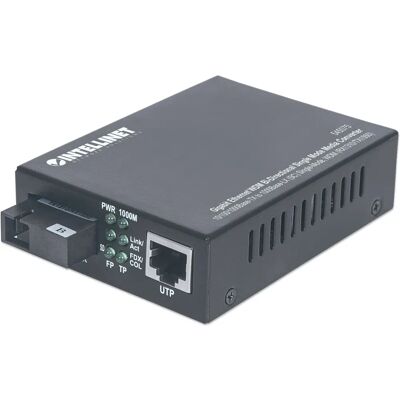 Convertitore media di rete Intellinet 545075 - 1000 Mbit/s, Nero Convertitore media di rete Intellinet 545075 - 1000 Mbit/s, Nero