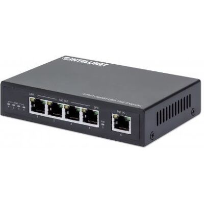 Intellinet 561617 Network Extender - Gigabit PoE, Black Intellinet 561617 Network Extender - Gigabit PoE, Black