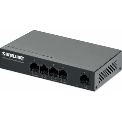 Switch Réseau Intellinet 561792 - 5 Ports Gigabit PoE - Noir - Publicité Switch Réseau Intellinet 561792 - 5 Ports Gigabit PoE - Noir - Publicité